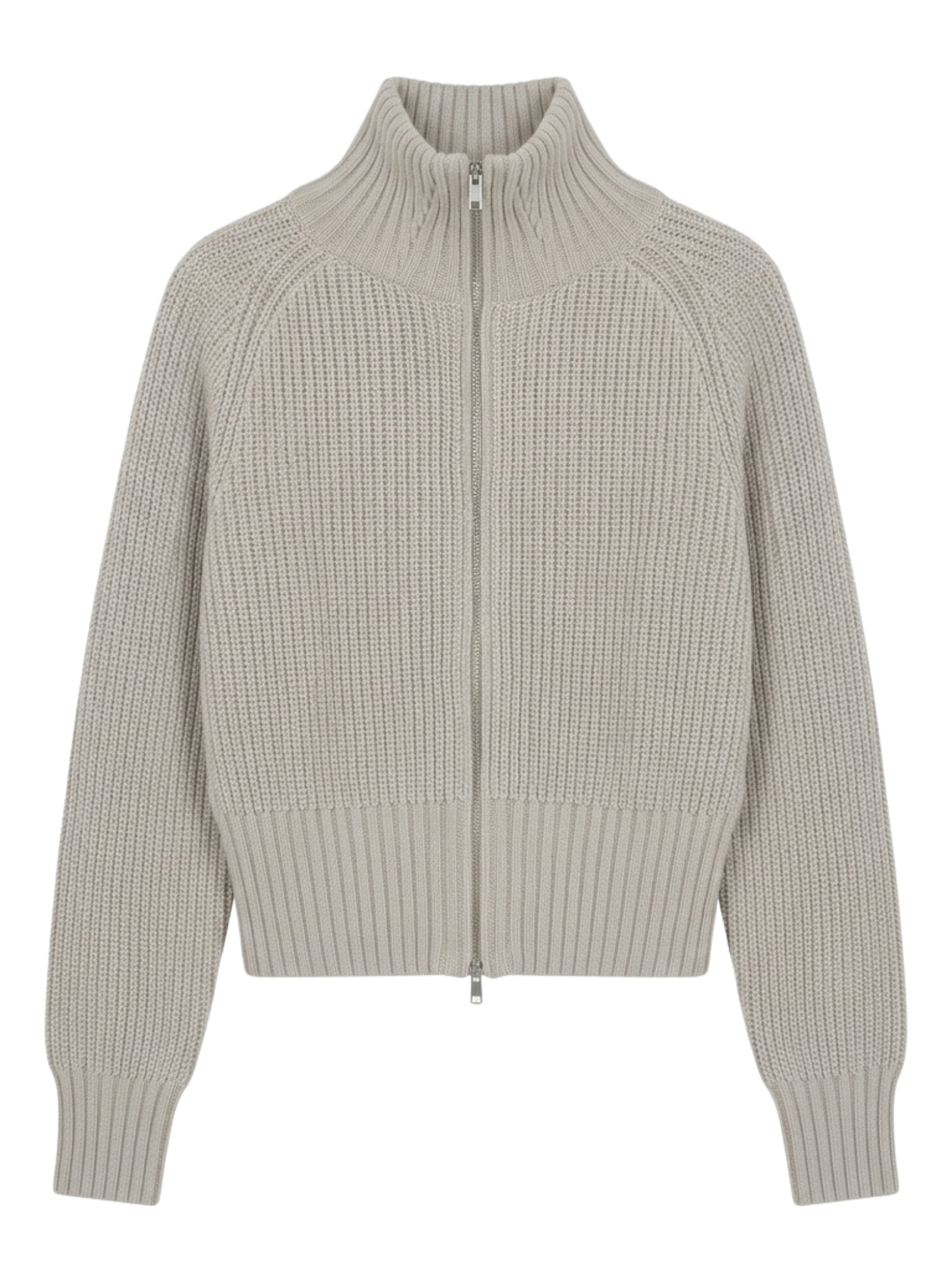 Der Pullover „Nala“ von LeGer by Lena Gercke ist ein beiger Strickpullover mit Reißverschluss, hohem geripptem Kragen, gerippten Bündchen und einem gerippten Saum sowie einem strukturierten Muster am Körper und an den Ärmeln – er vereint Komfort und Stil perfekt und passt zu jeder Garderobe.