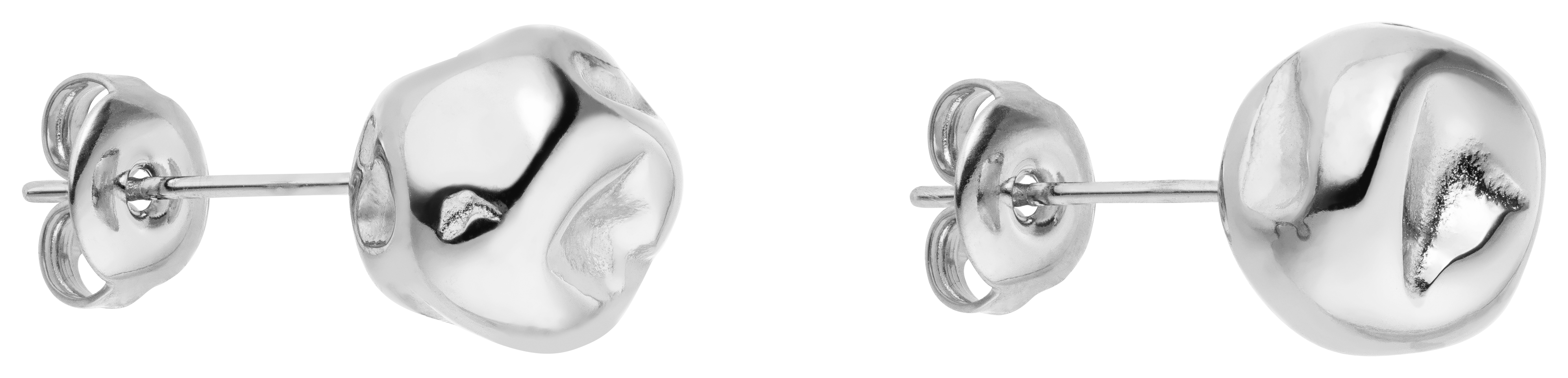 Die LeGer x Purelei - Unstoppable Ohrringe von LeGer by Lena Gercke sind silberne Ohrstecker mit einer organischen, zerknitterten Textur und einem Schmetterlingsverschluss, der jedem Look eine einzigartige Note verleiht.