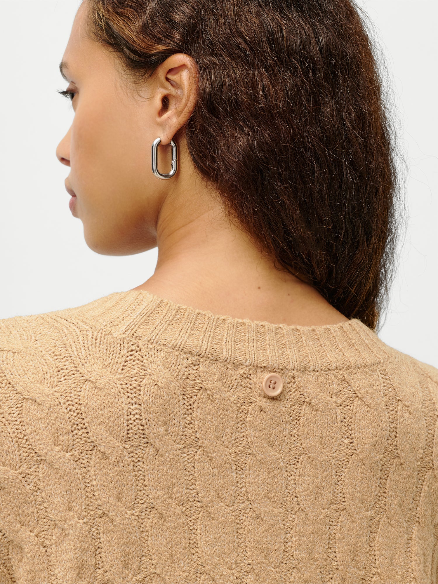 Jamila Jumper | Beige Cable-Knit Sweater | LeGer by Lena Gercke