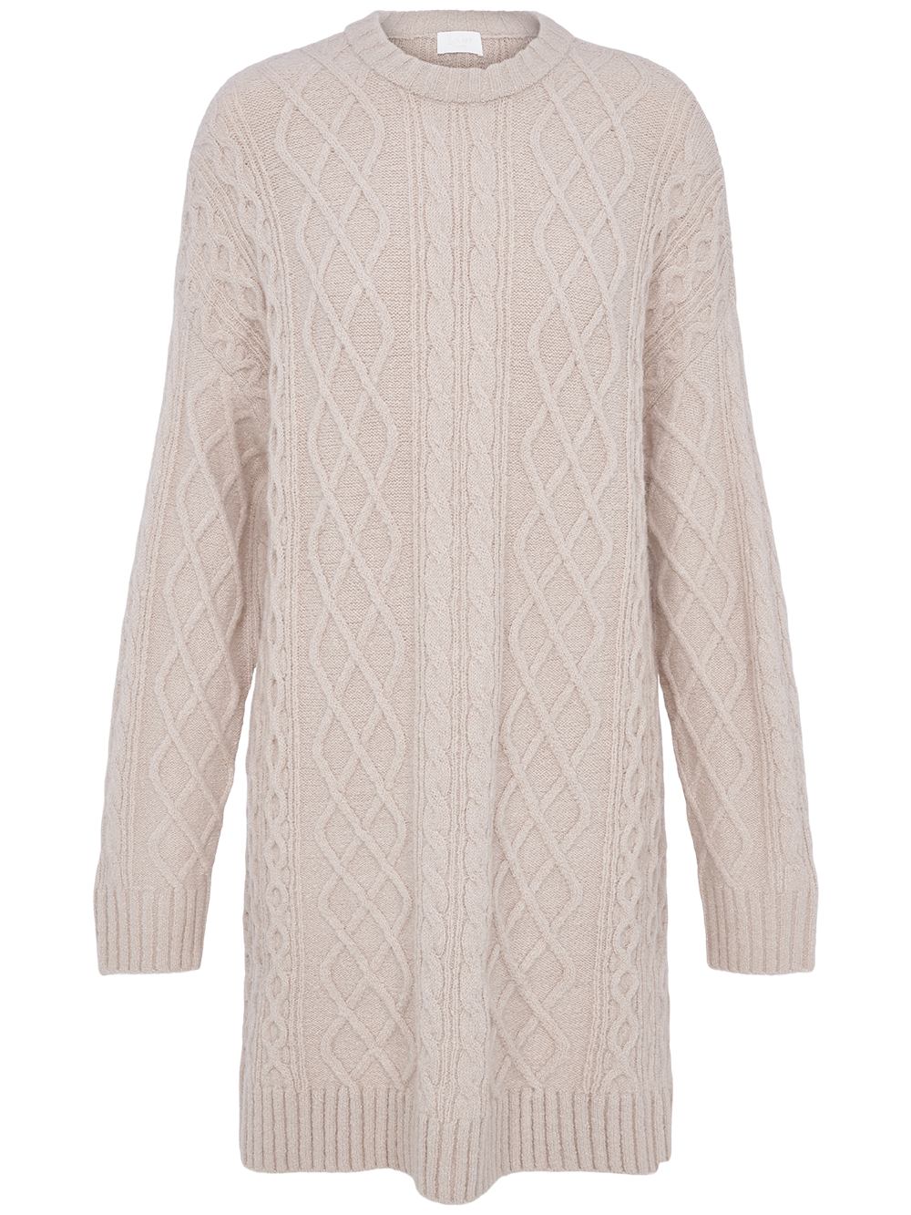 Josefina Dress | Greige Cable Knit Mini Dress